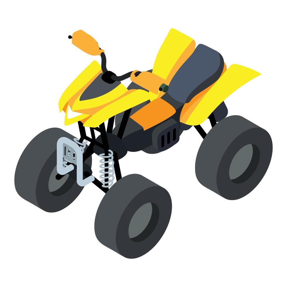 icono de quad de carreras, estilo isométrico vector