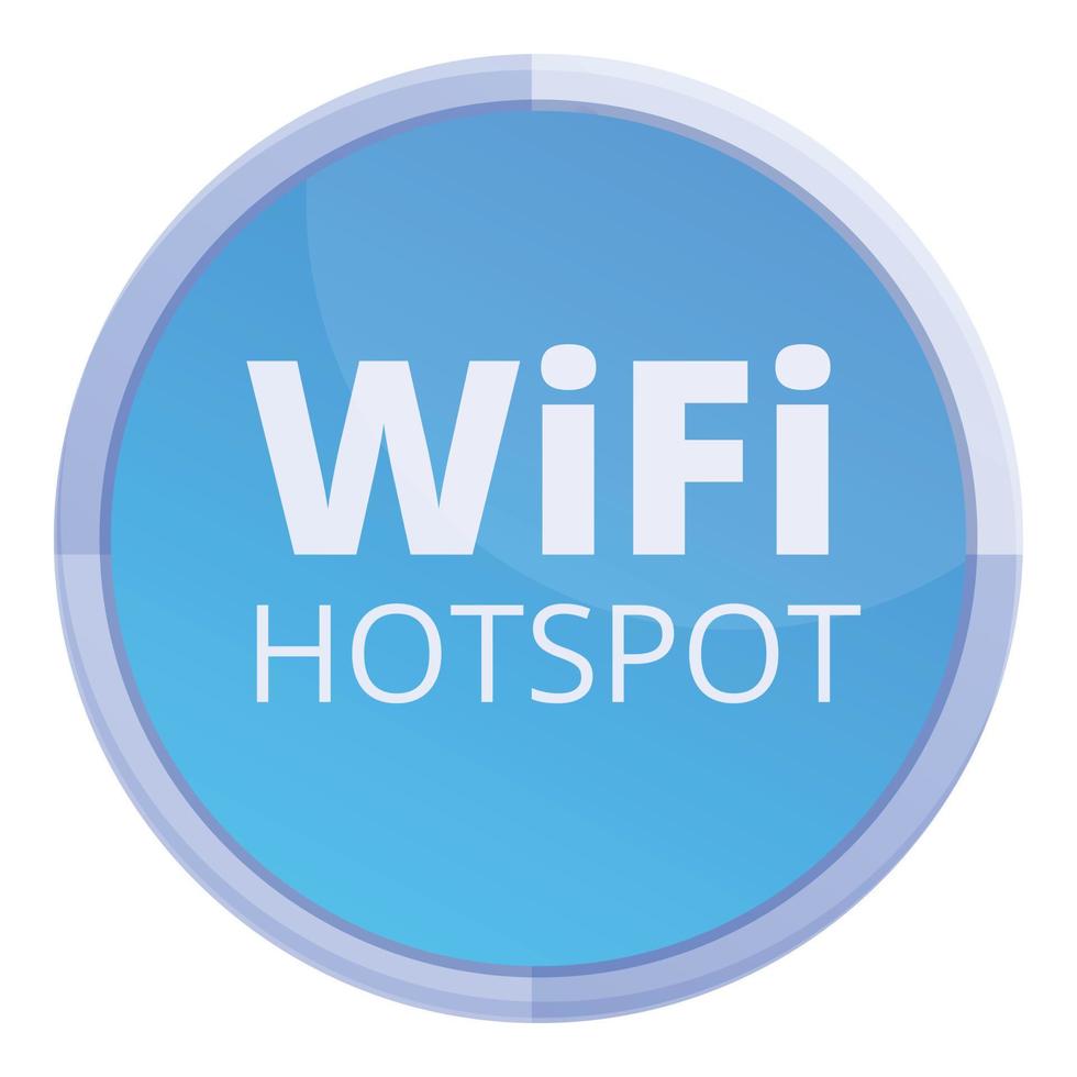 Free wifi hotspot icon, cartoon style vector