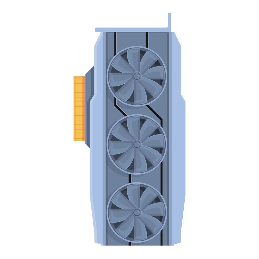 Hardware gpu card icon, cartoon style vector