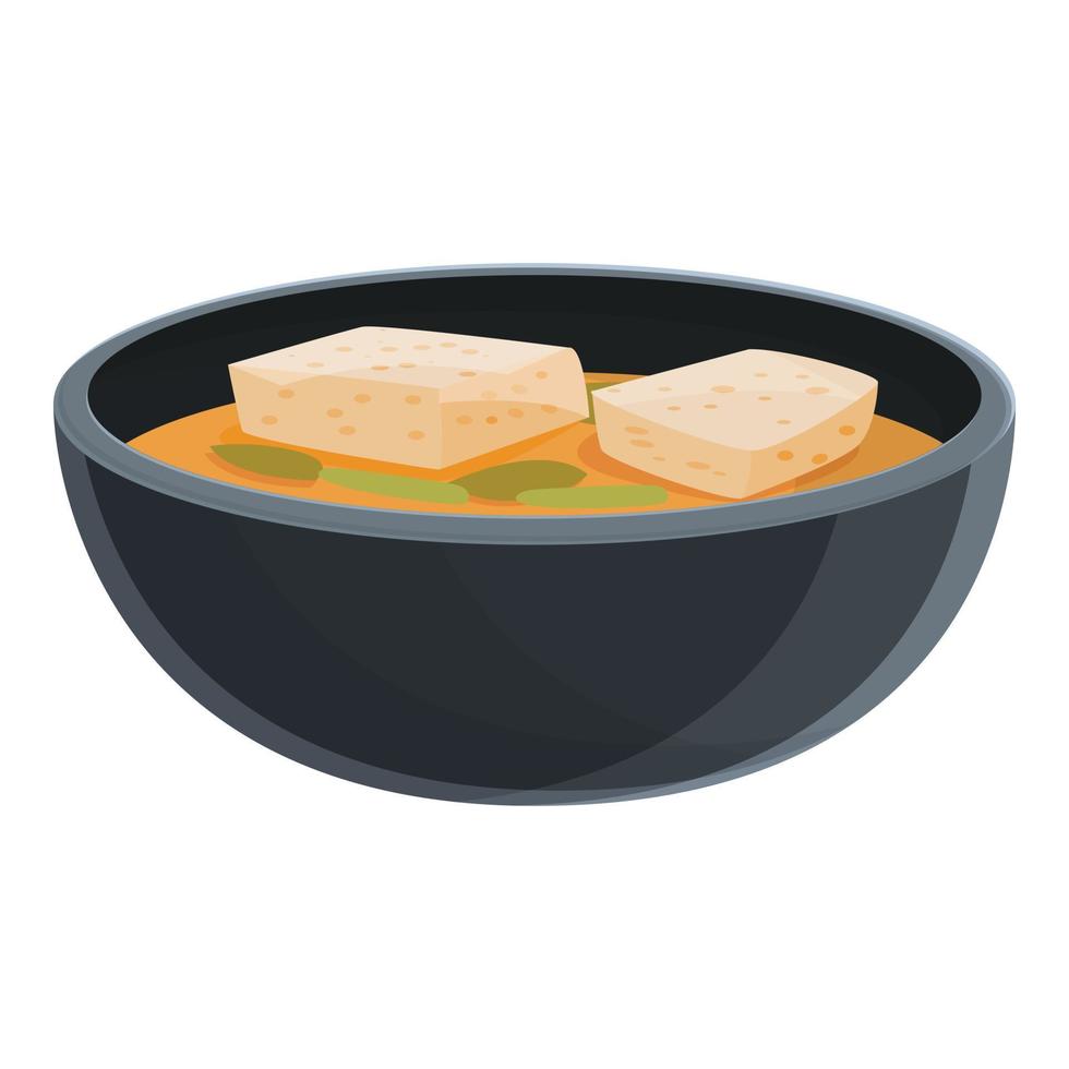 Korean dish icon, cartoon style vector
