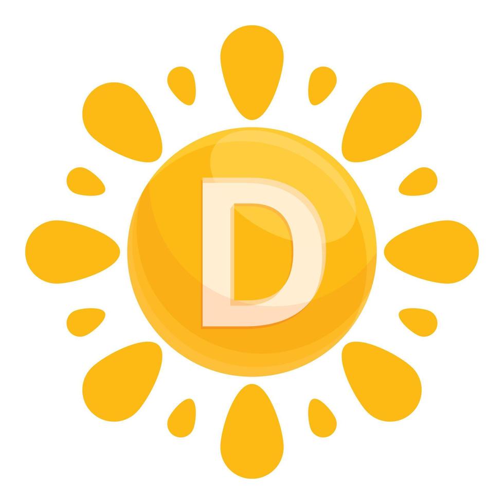 Light vitamin icon, cartoon style vector