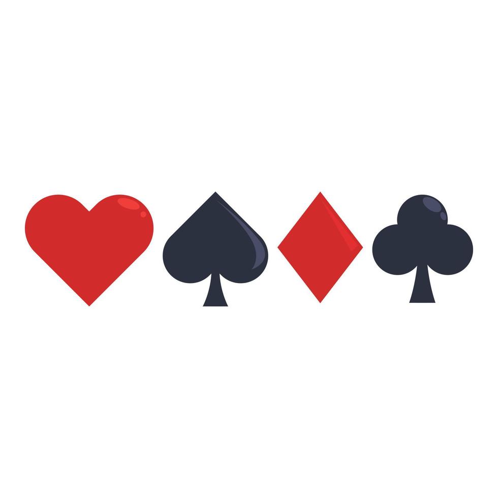 Play cards symbol icon cartoon vector. Casino jack vector