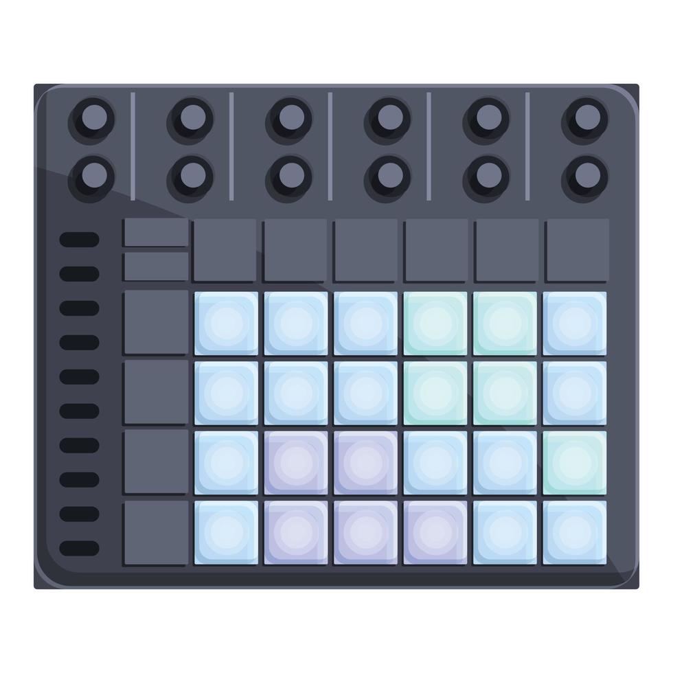 Synthesizer instrument icon cartoon vector. Dj music vector