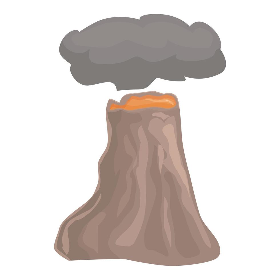 Volcano magma icon cartoon vector. Volcanic eruption vector