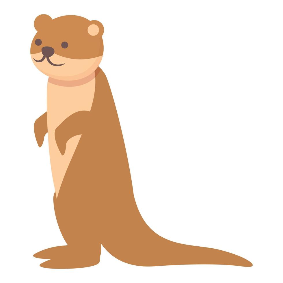 Cute weasel icon cartoon vector. Marten animal vector