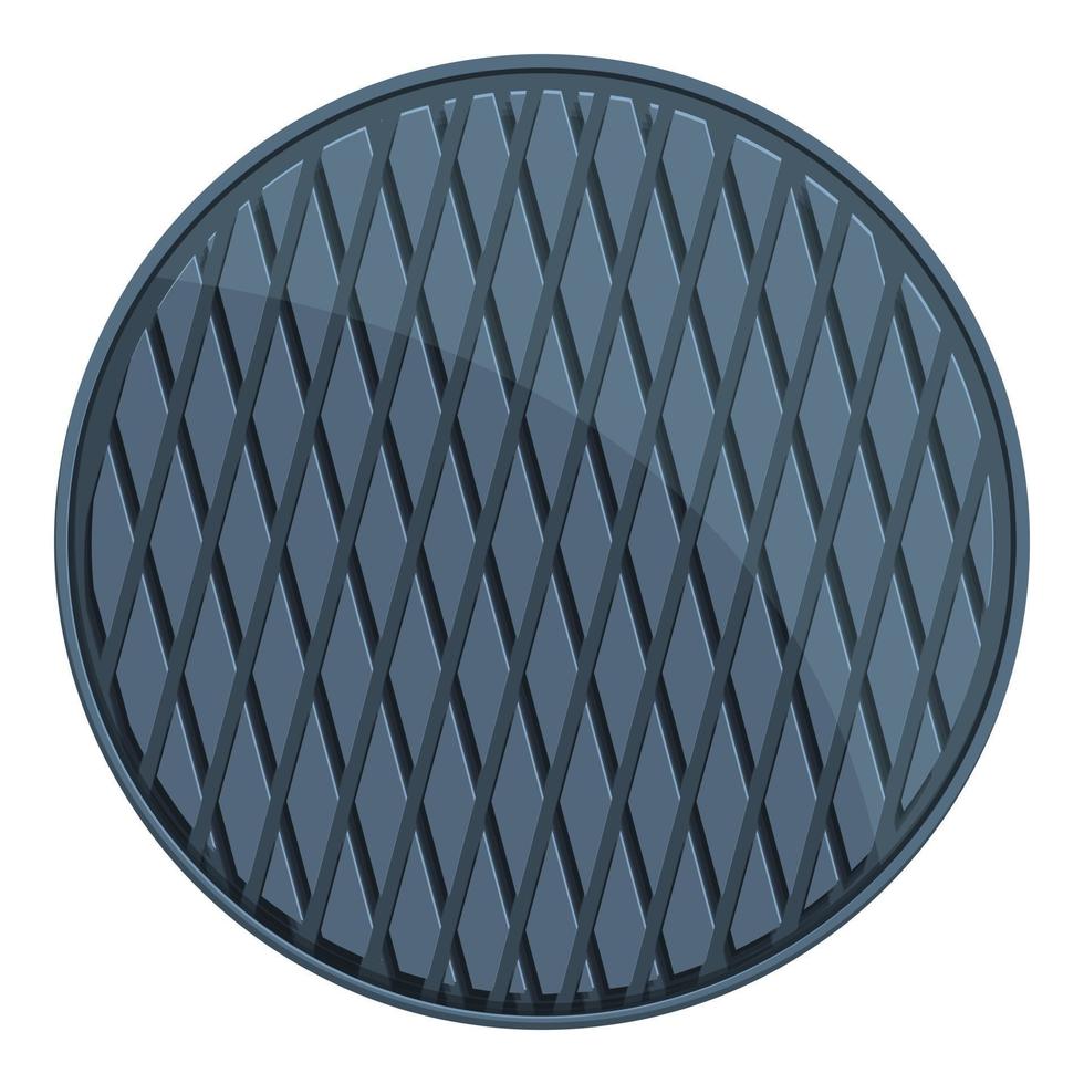 Garbage manhole icon, cartoon style vector