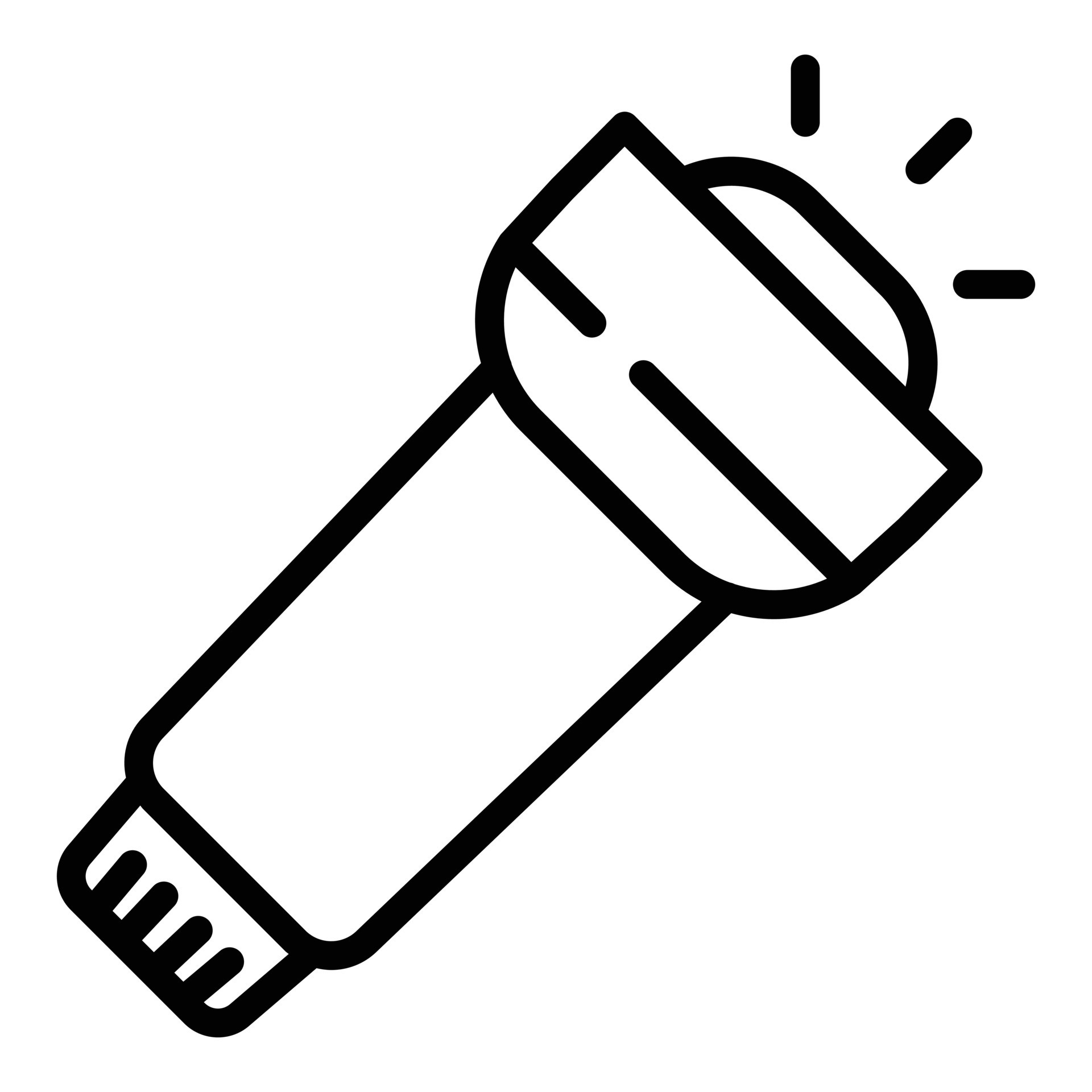 Flashlight icon, outline style 14316239 Vector Art at Vecteezy