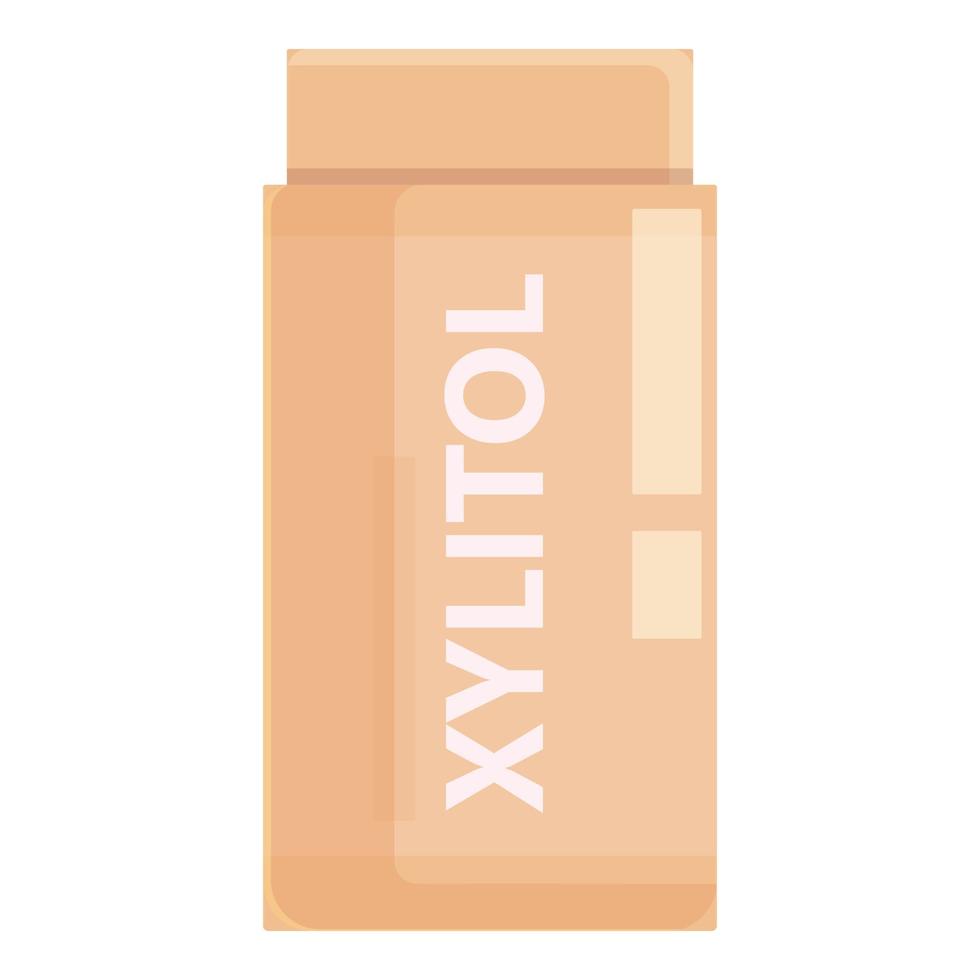 Xylitol jar icon cartoon vector. Food alternative vector