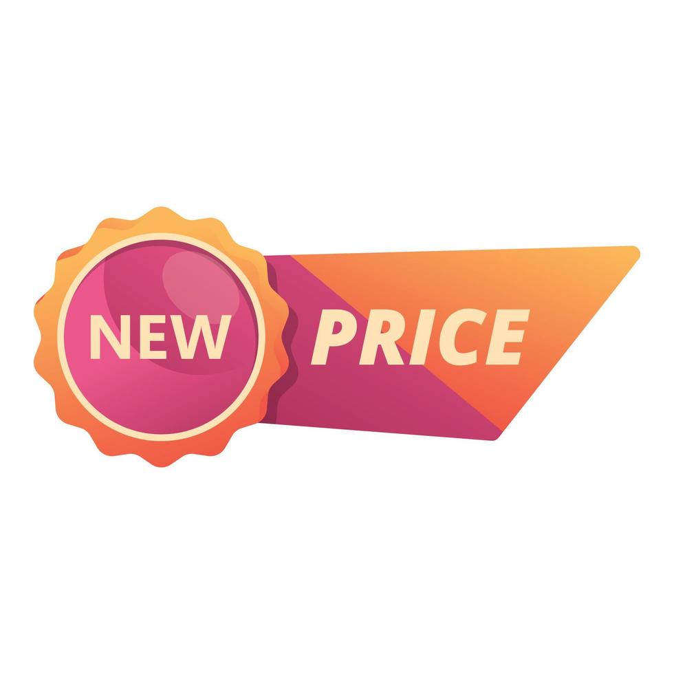 New price sticker icon cartoon vector. Sale tag vector
