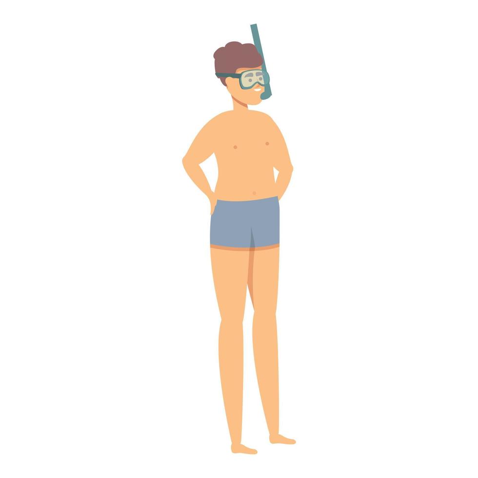 vector de dibujos animados de icono de clase de natación. nadador de piscina