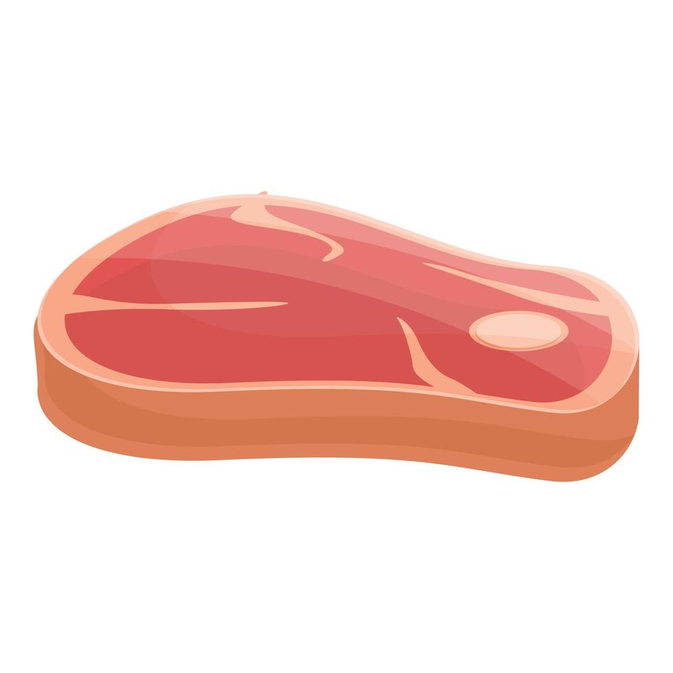 icono de bistec de carne proteica, estilo de dibujos animados vector