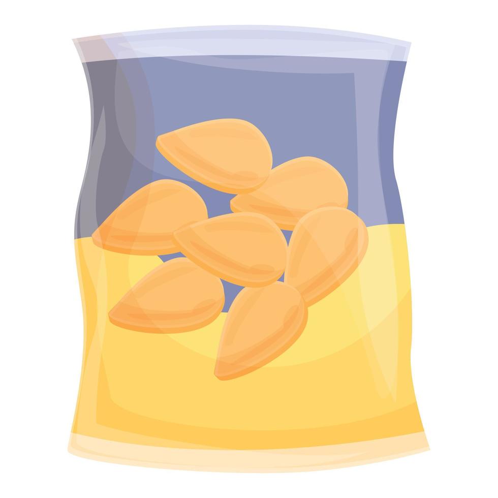 Seed bag icon cartoon vector. Kids food vector