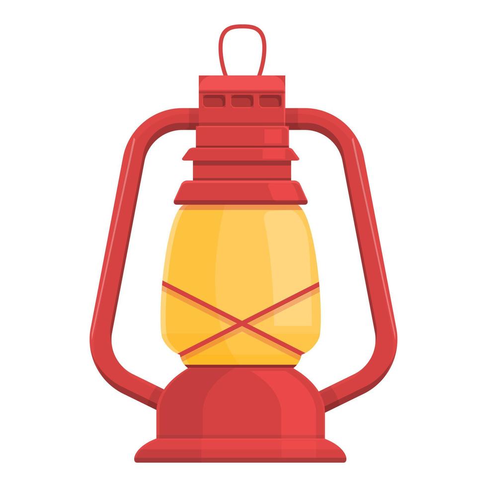 Metallic oil lamp icon, cartoon and flat style vector