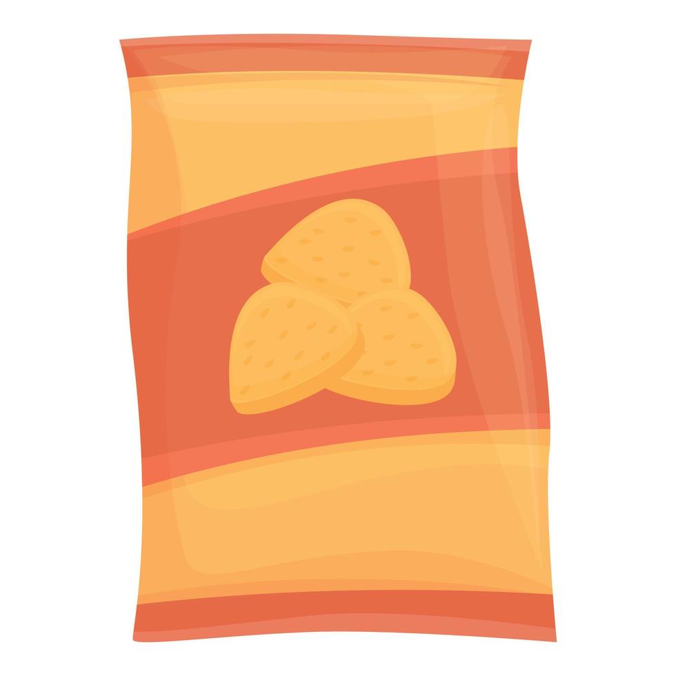 Chili chips icon cartoon vector. Potato with sauce vector