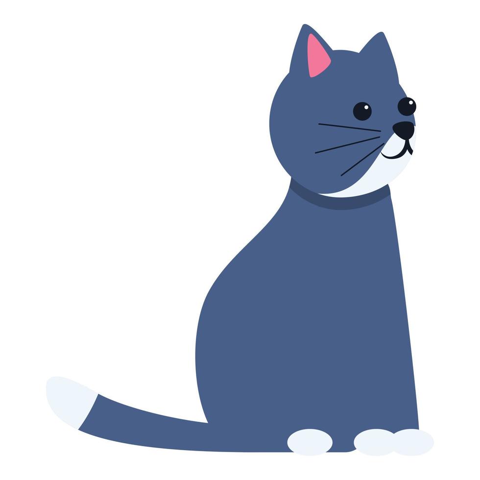 icono de gato doméstico, estilo de dibujos animados vector