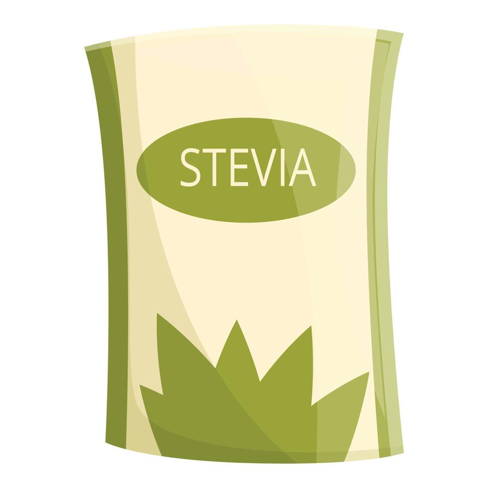 Eco stevia pack icon cartoon vector. Vegan food vector