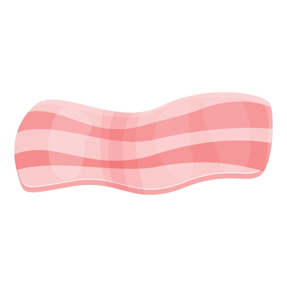 Delicious bacon icon, cartoon style vector