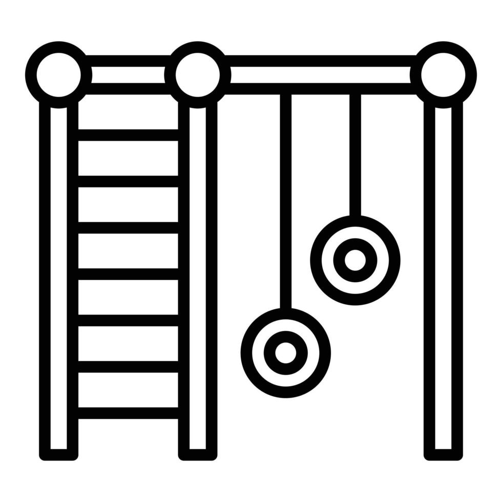 Gym kid playground icon, outline style vector