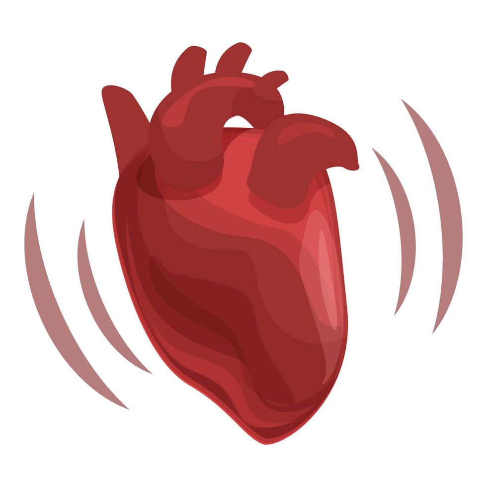 vector de dibujos animados de icono de corazón humano. organo medico