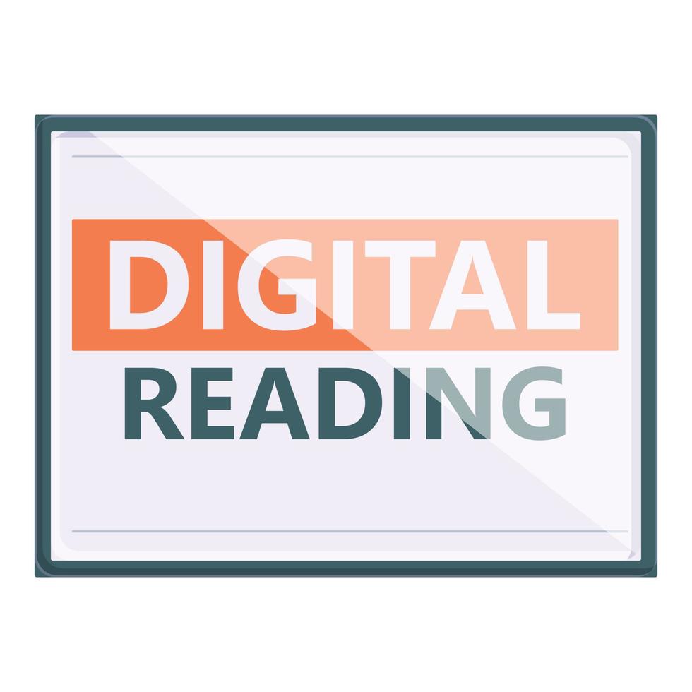 Tablet digital reading icon cartoon vector. Online read vector