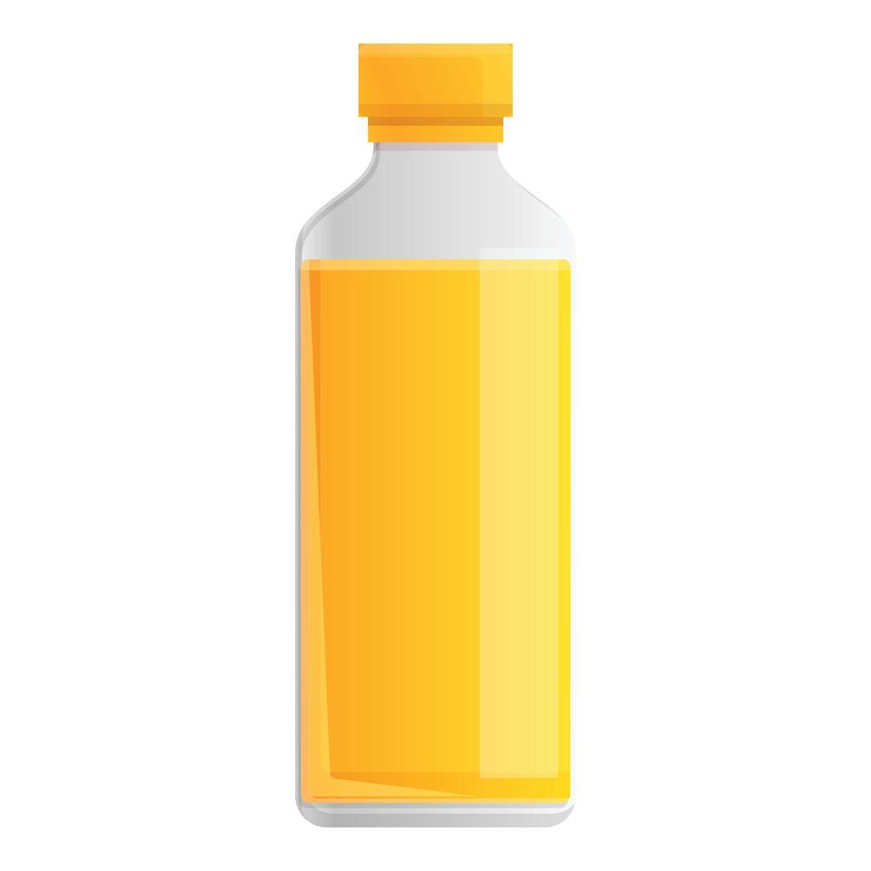 Canola plastic bottle oil icon, cartoon style vector