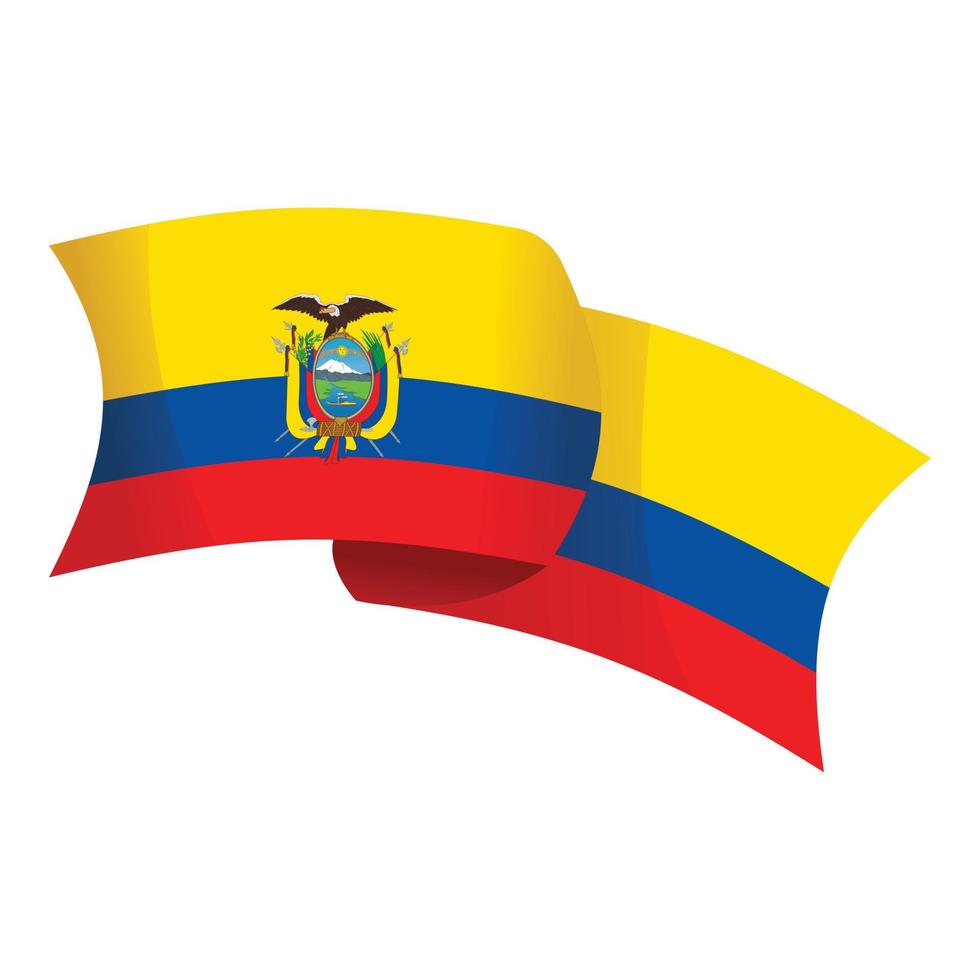 viaje ecuador icono de dibujos animados vector. día Nacional vector