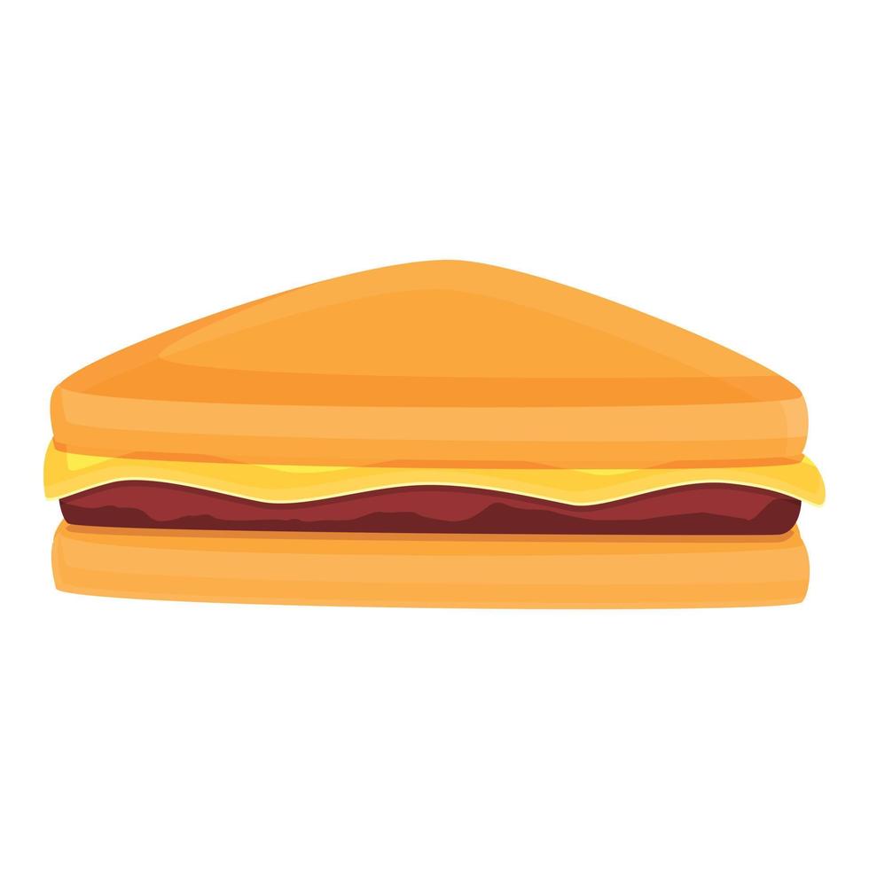 Cheese sandwich icon, cartoon style vector