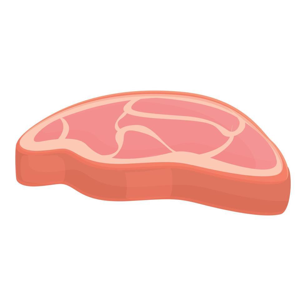 vector de dibujos animados de icono de bistec. carne de cerdo