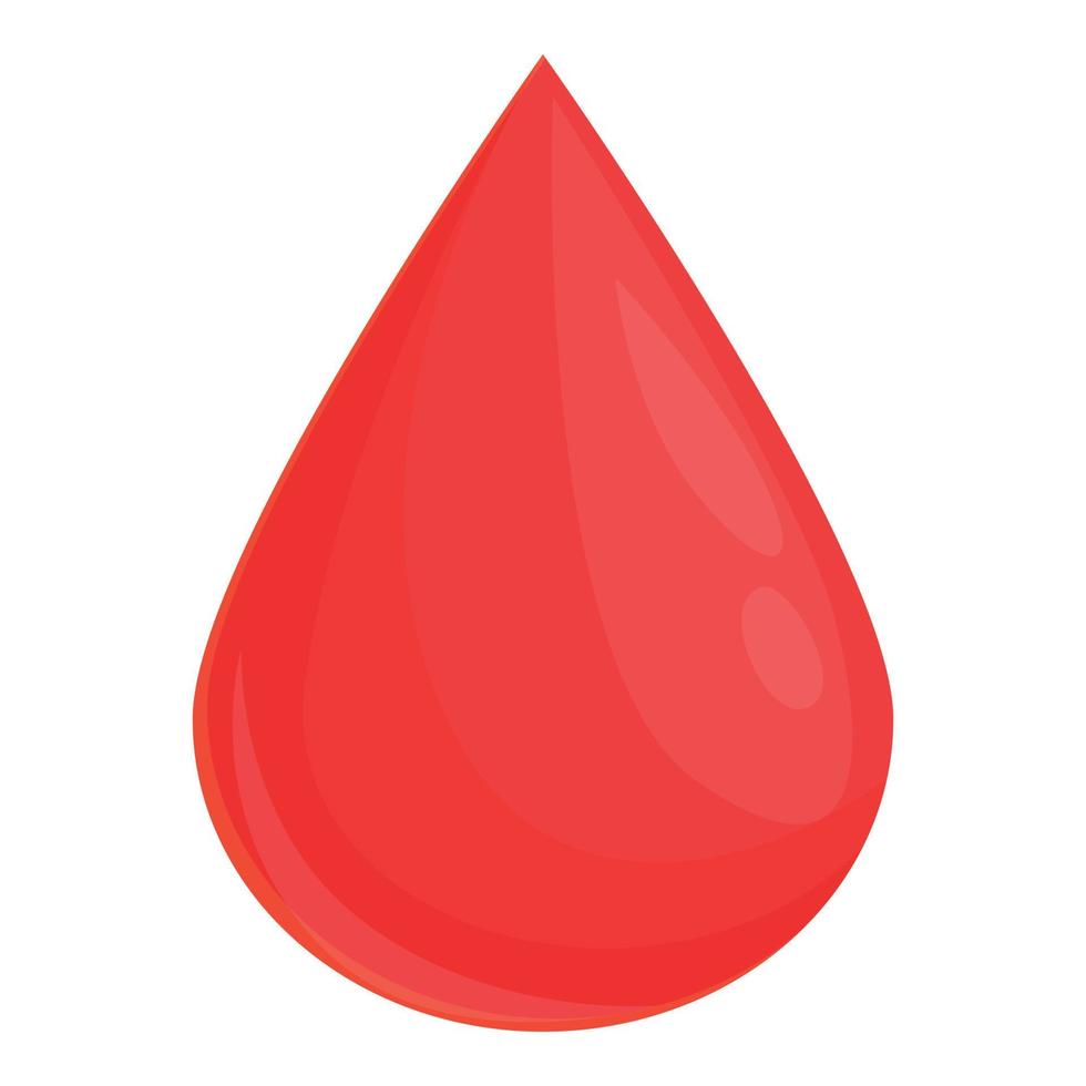 vector de dibujos animados de icono de gota de sangre. forma de gota