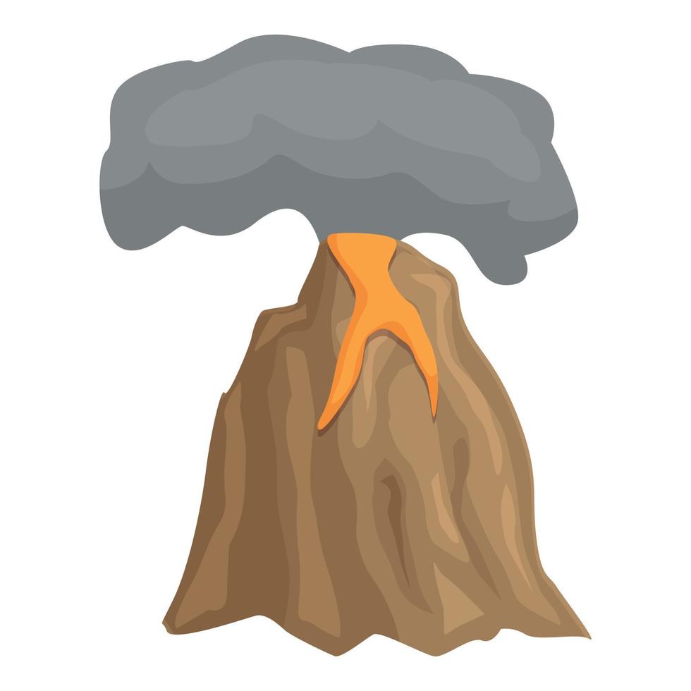 Volcano icon cartoon vector. Volcanic eruption vector