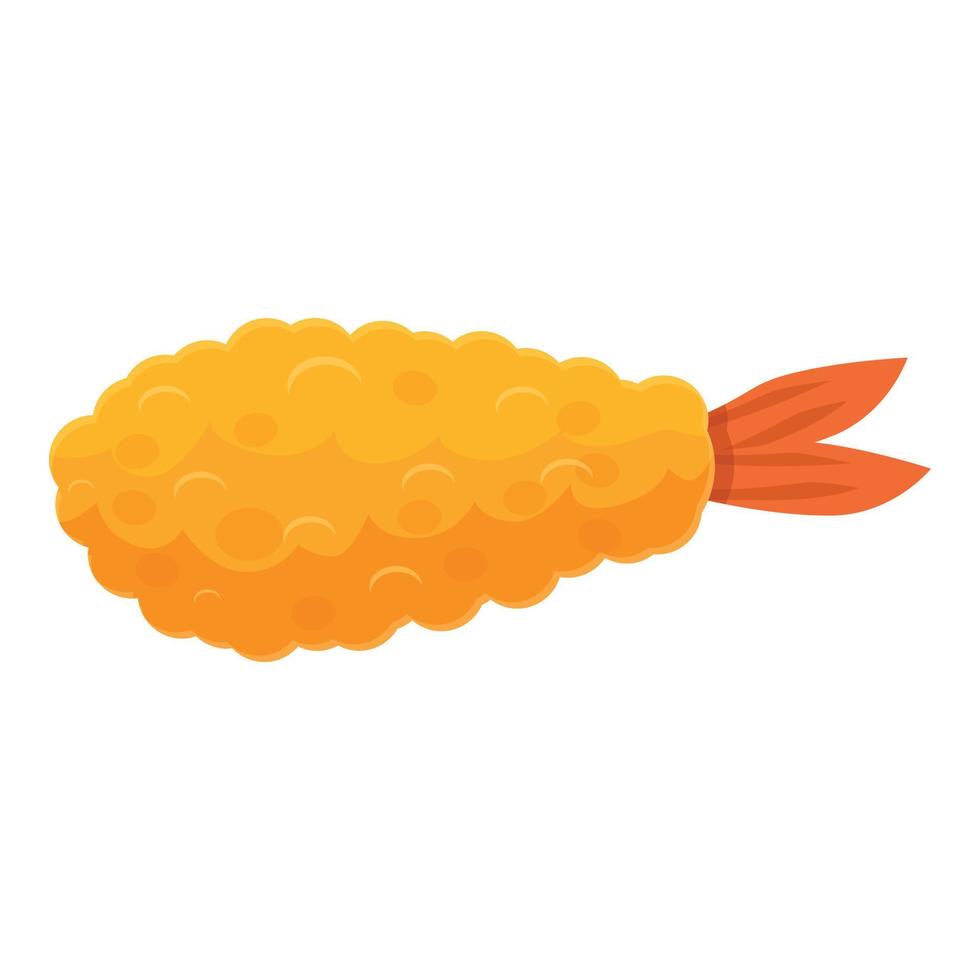 vector de dibujos animados de icono de tempura sabroso. plato de cocina