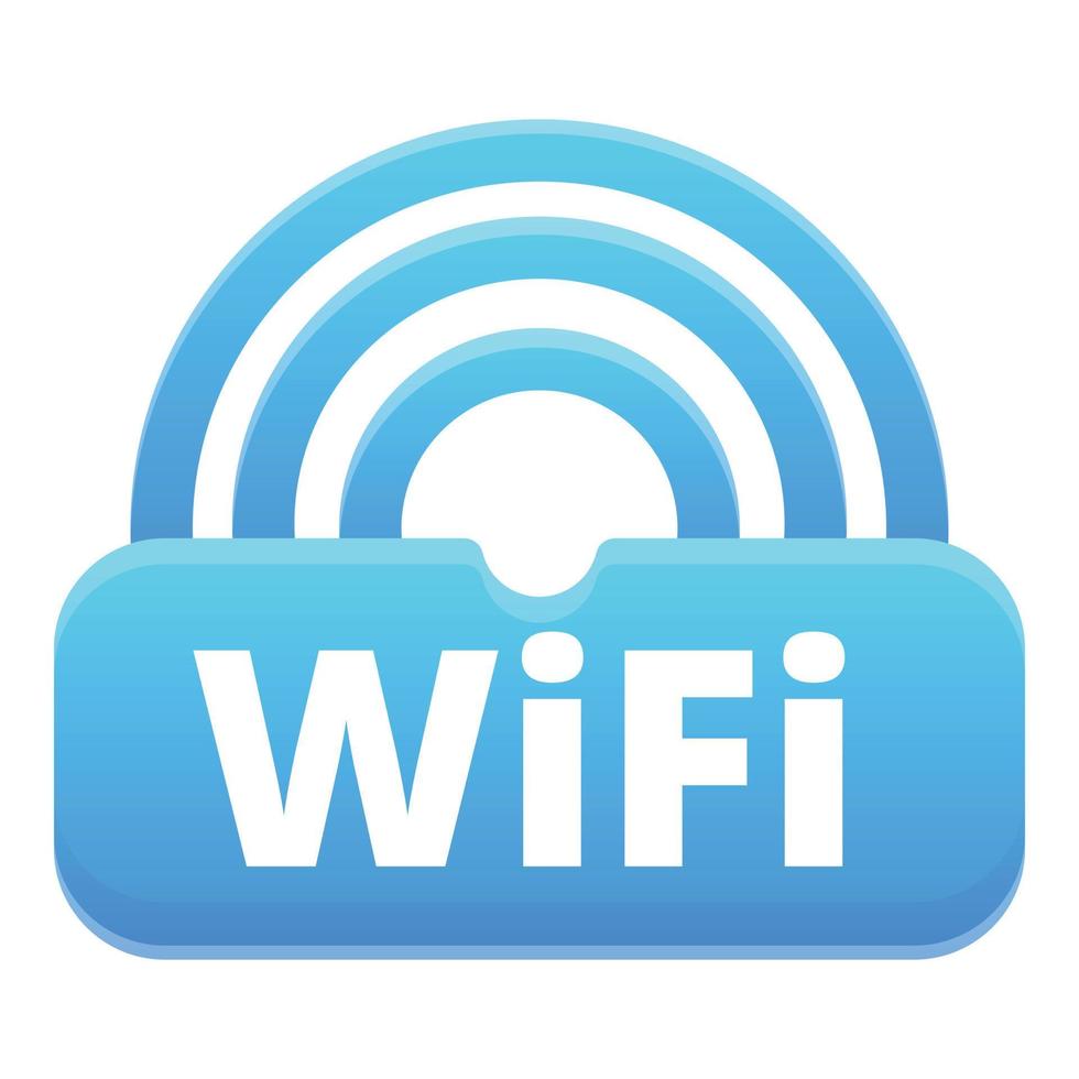 Free wifi zone device icon, cartoon style vector