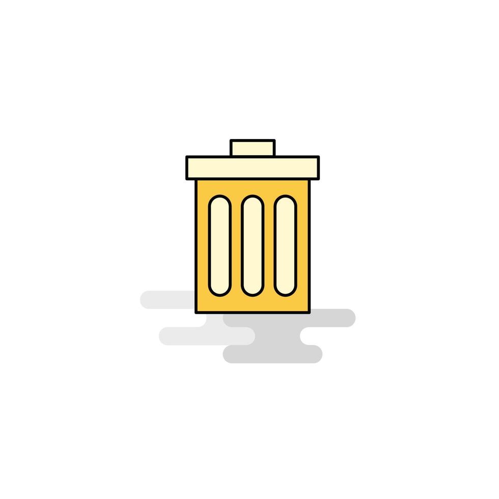 Flat Trash Icon Vector