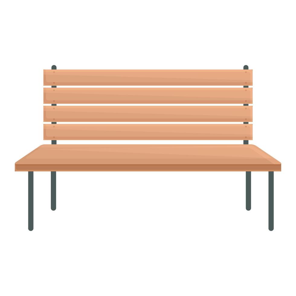 Metal wood bench icon cartoon vector. Patio furniture vector