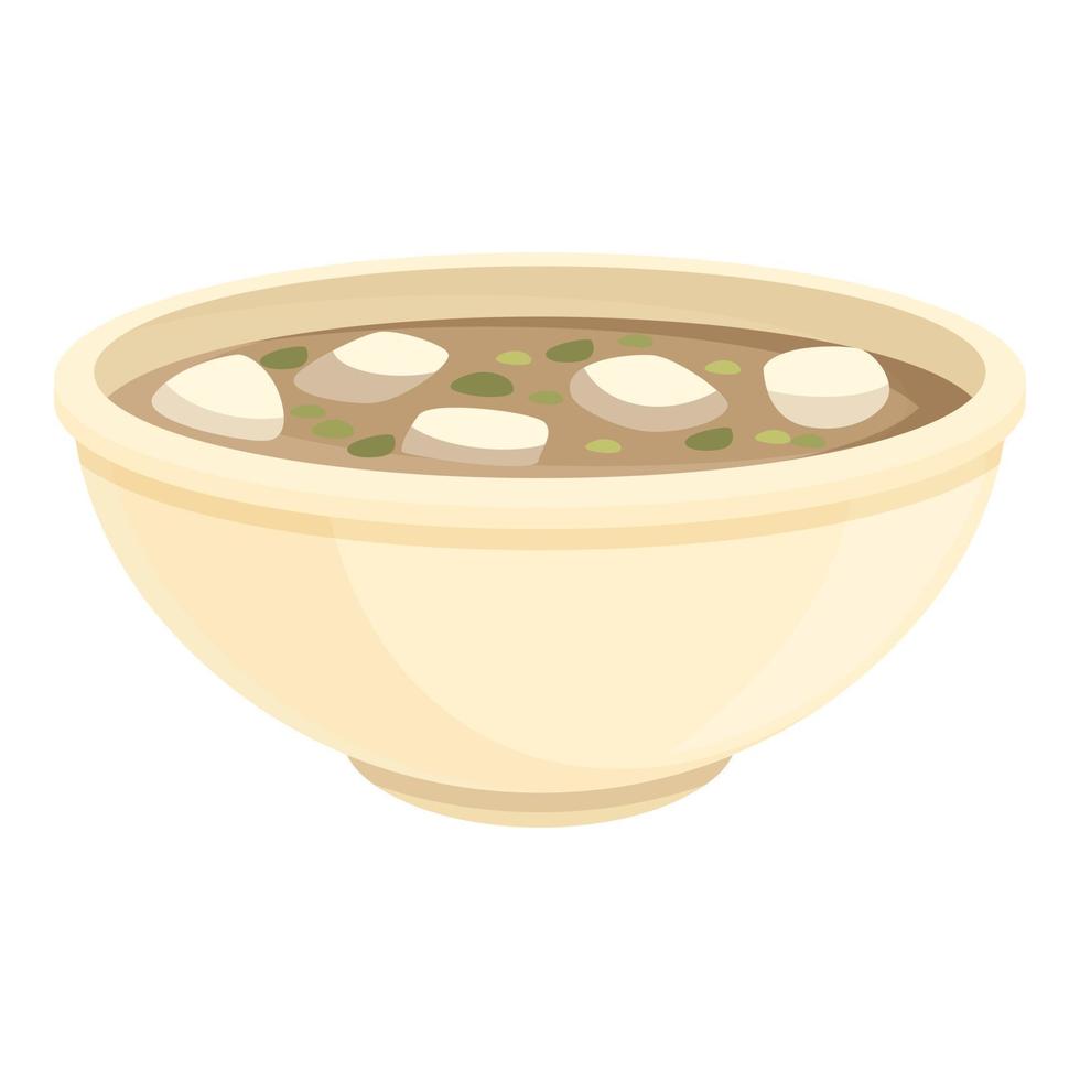 vector de dibujos animados de icono de sopa. comida verde