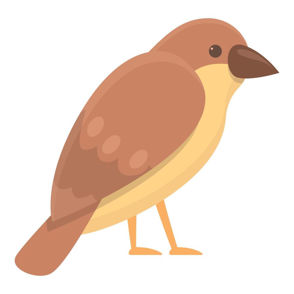 icono de gorrión vector de dibujos animados. pájaro del árbol