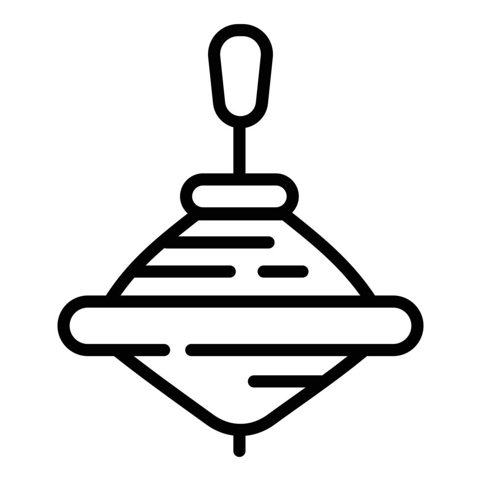 Whirligig toy icon, outline style vector