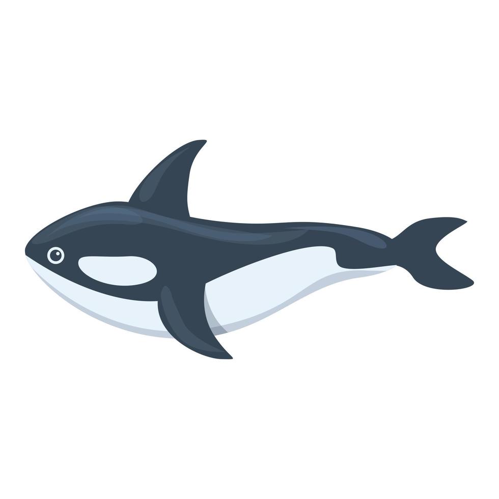 ballena asesina icono ártico, estilo de dibujos animados vector