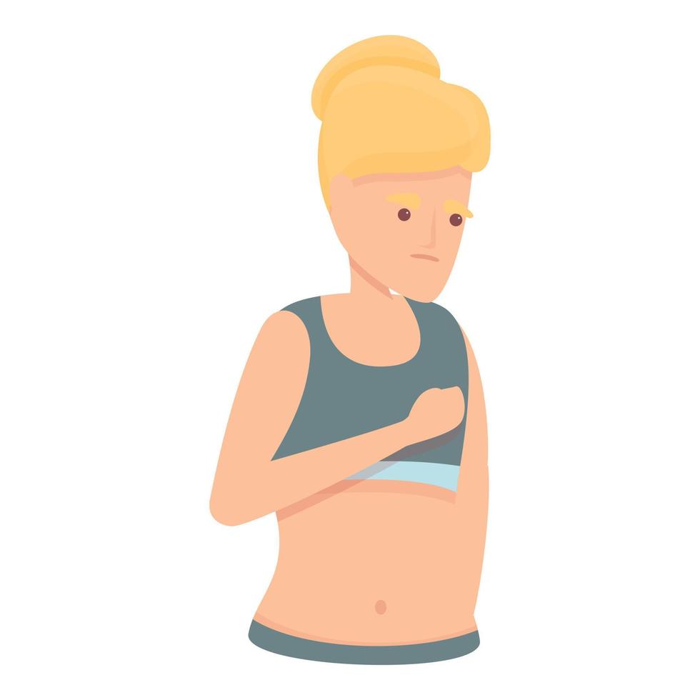 Mother heart pain icon cartoon vector. Heart attack vector