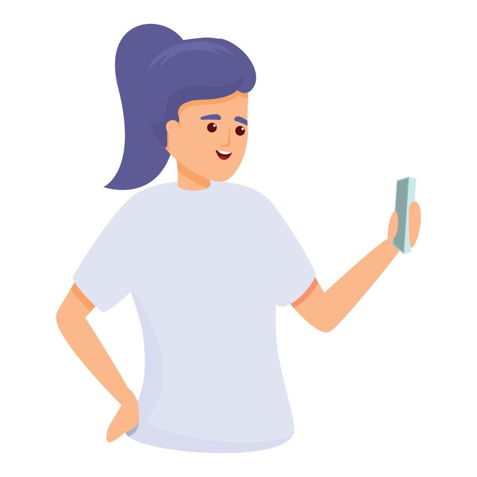 Chat messaging icon, cartoon style vector
