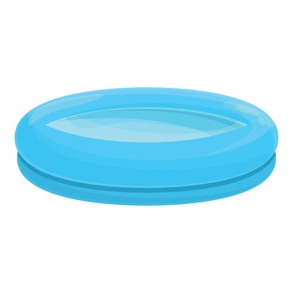 Blue inflatable pool icon cartoon vector. Float swim vector