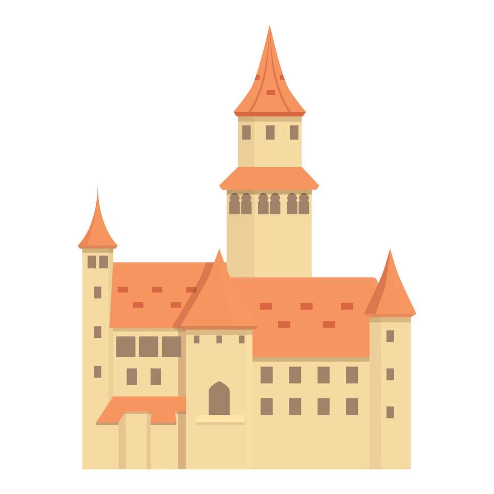 Czech church icon cartoon vector. Landmark republic vector