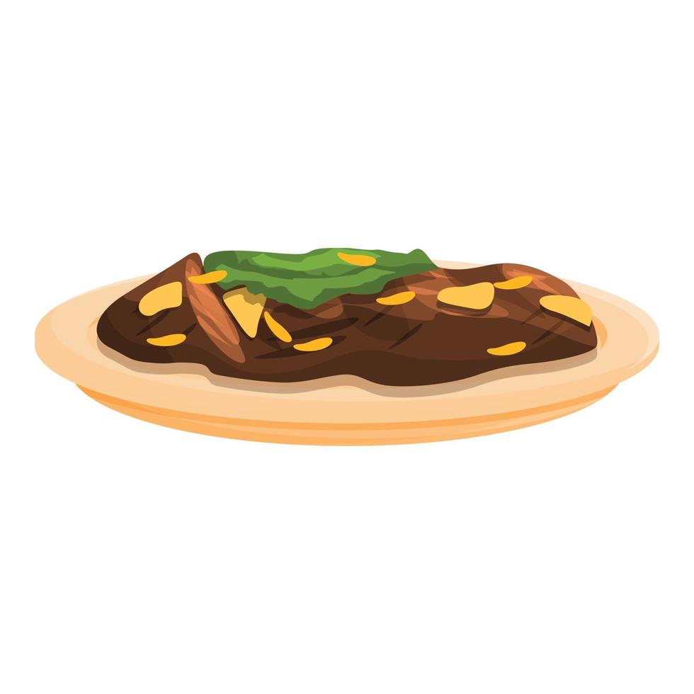 icono de comida de descanso coreano, estilo de dibujos animados vector