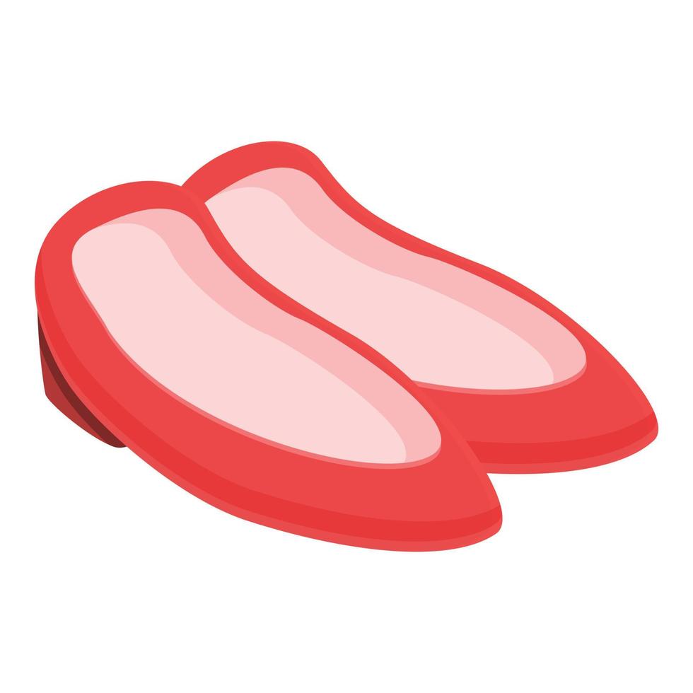 Donate red shoes icon, cartoon style vector