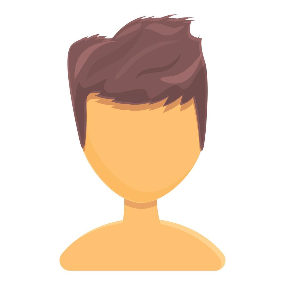 Thick hair icon, cartoon style vector