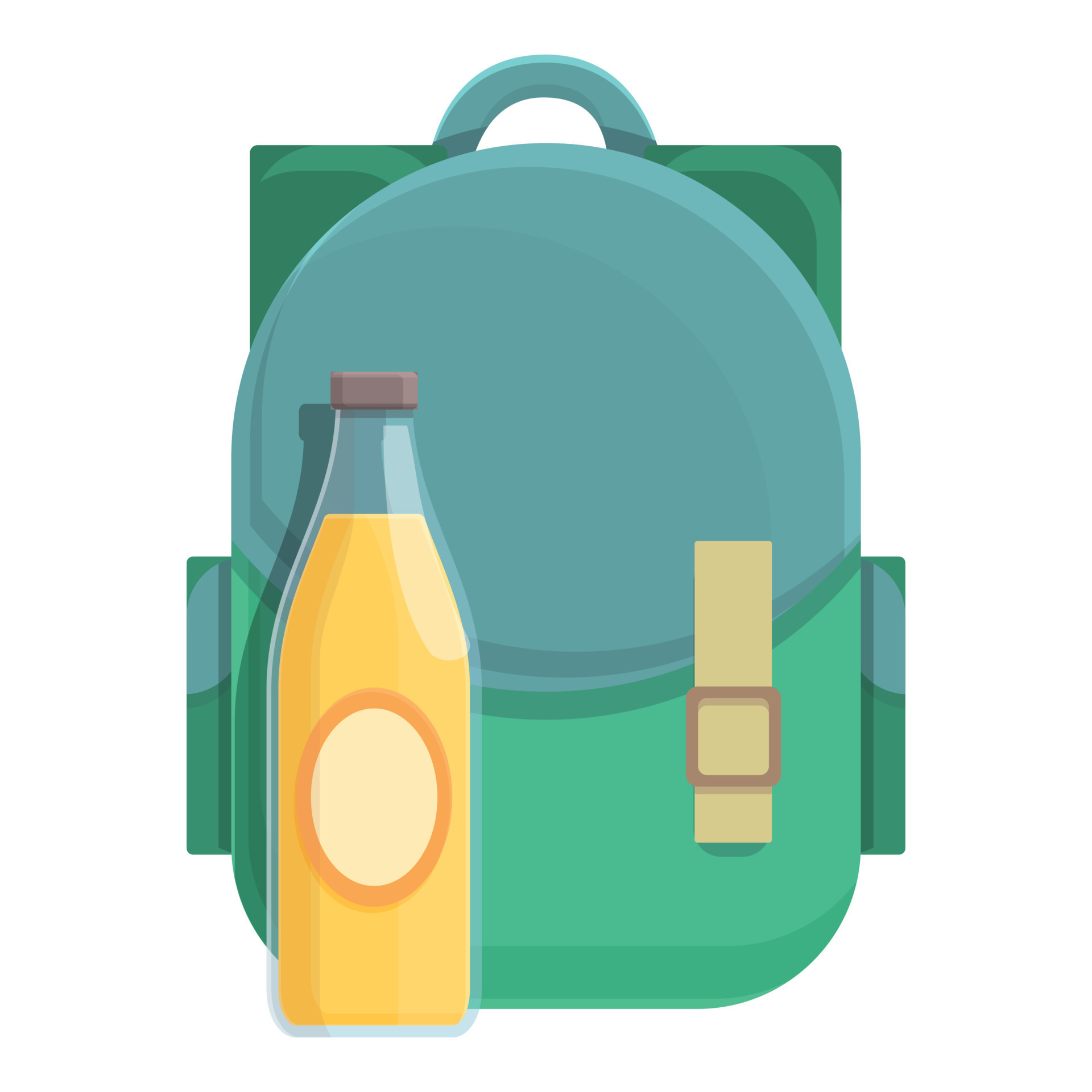 Lunch backpack icon cartoon vector. Snack meal 14317061 Vector Art at