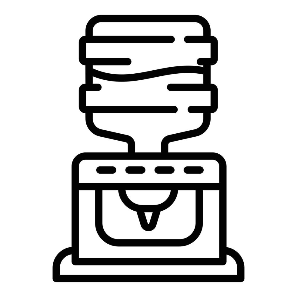 Water cooler icon, outline style vector