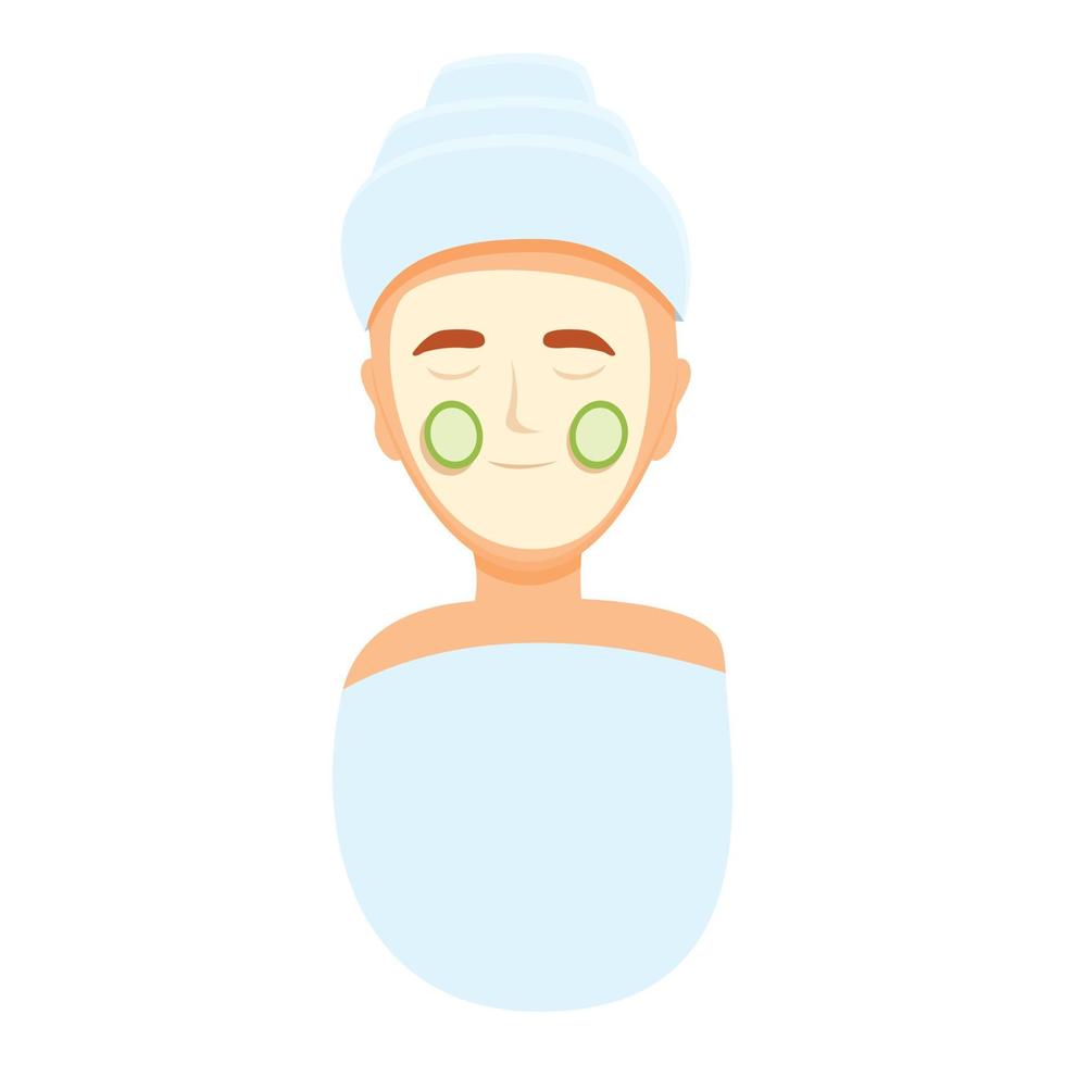 Cosmetic self care icon, cartoon style vector
