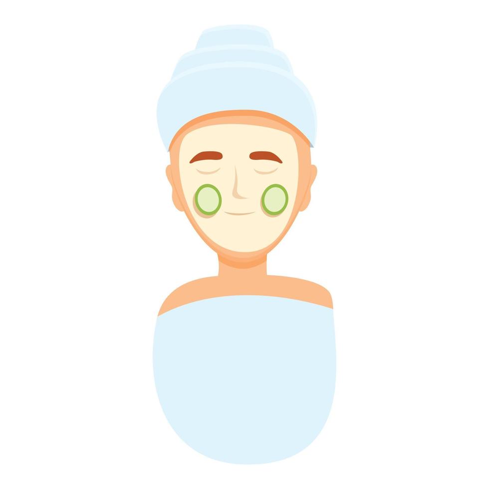 Cosmetic self care icon, cartoon style vector