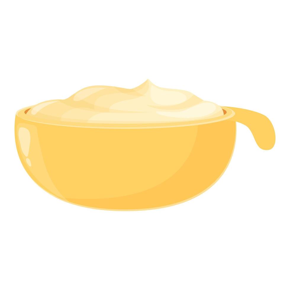 vector de dibujos animados de icono de crema de leche. comprar producto